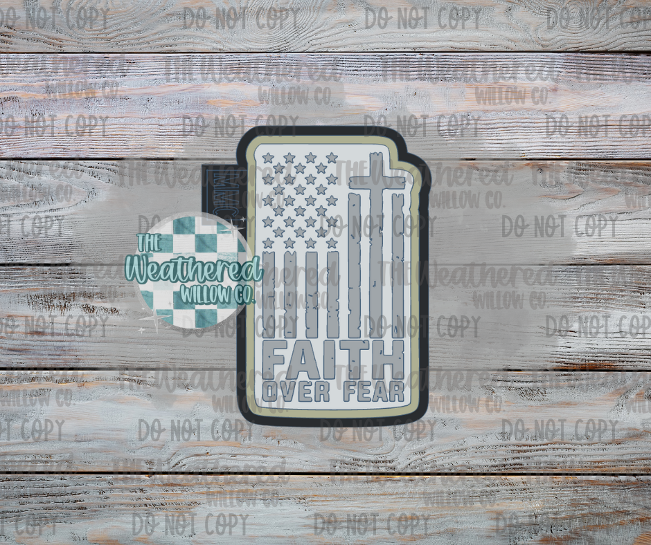 Faith over fear flag - Silicone Freshie Mold