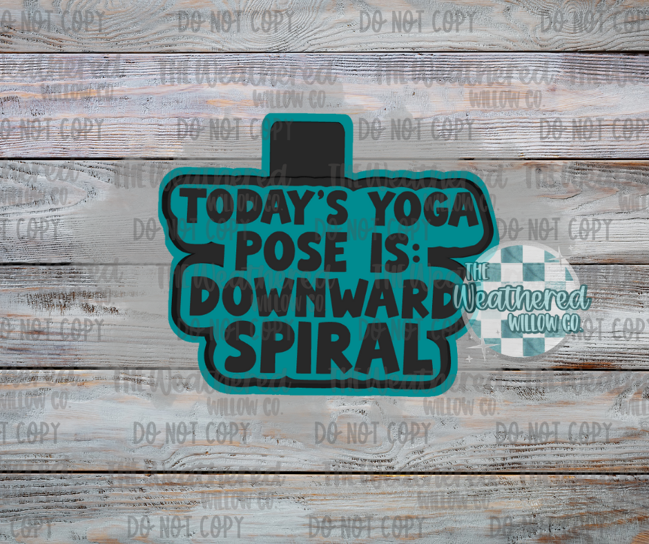 Today's yoga pose: downward spiral - Silicone Freshie Mold
