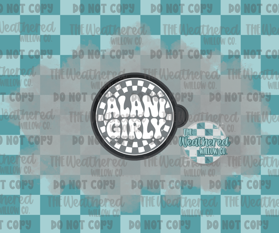 Alani girly Checkered Circle - Silicone Freshie Mold