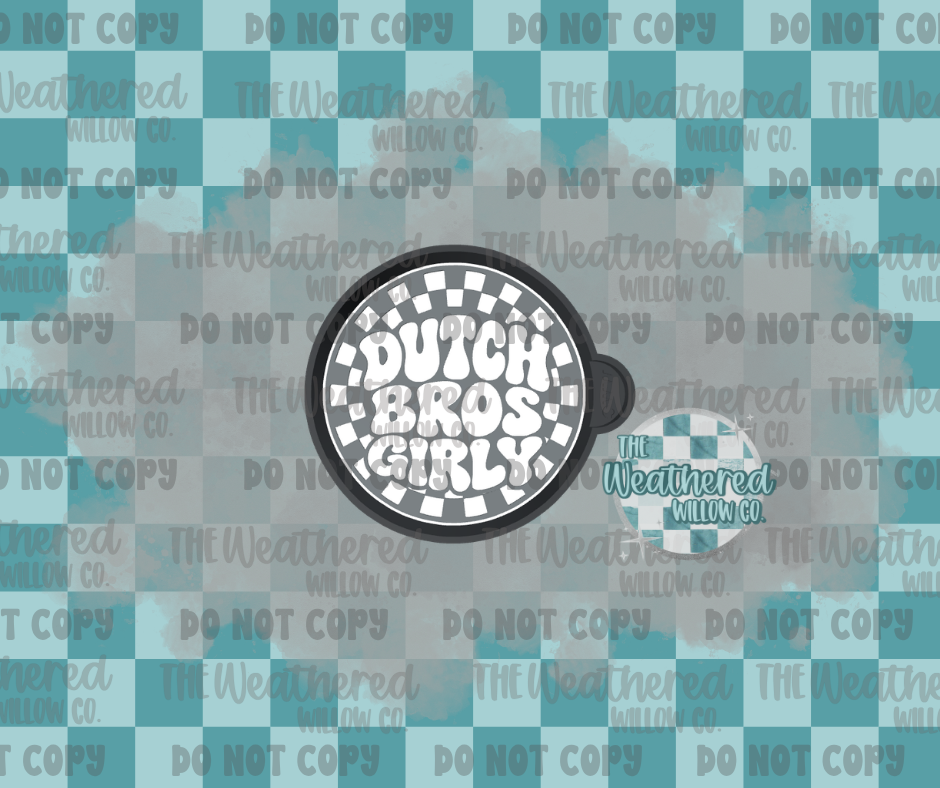 DB girly Checkered Circle - Silicone Freshie Mold