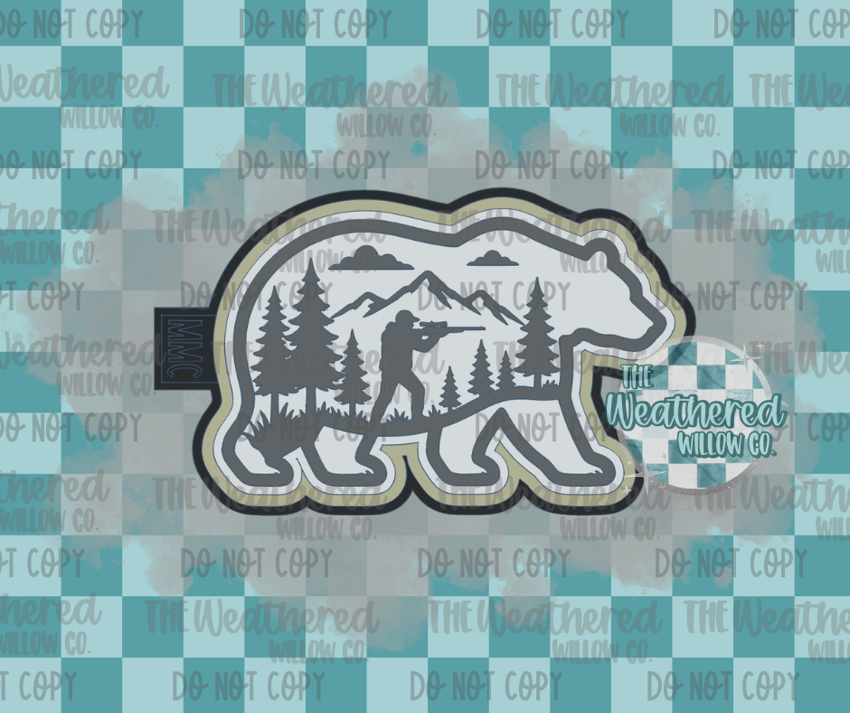 Bear hunter - Silicone Freshie Mold