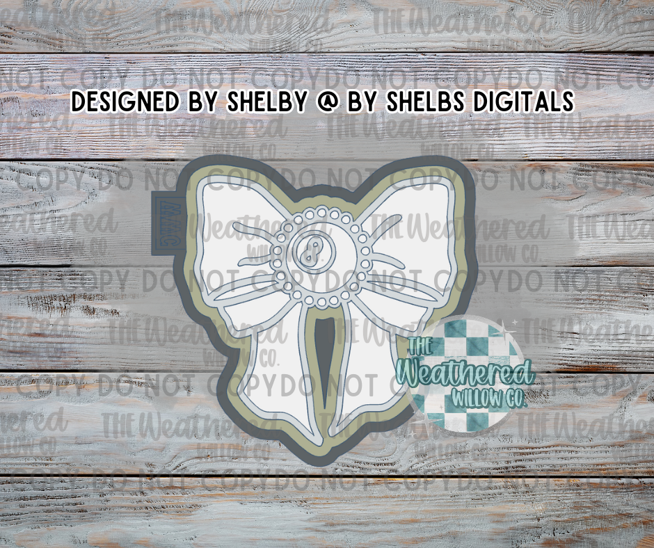 8Ball Bow - Silicone Freshie Mold