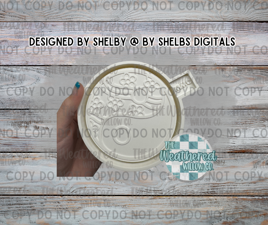Groovy ying yang - Silicone Freshie Mold
