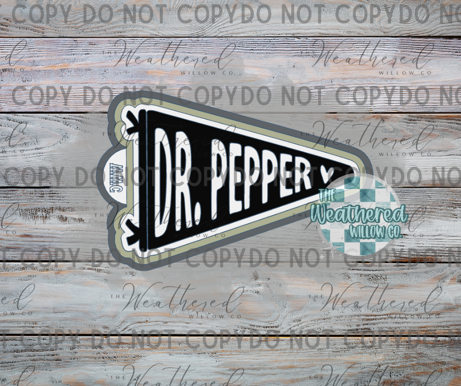 Dr. Pepper Flag - Silicone Freshie Mold