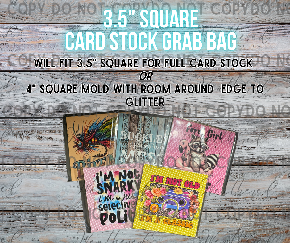3.5" Square - Premium Cardstock Grab Bag