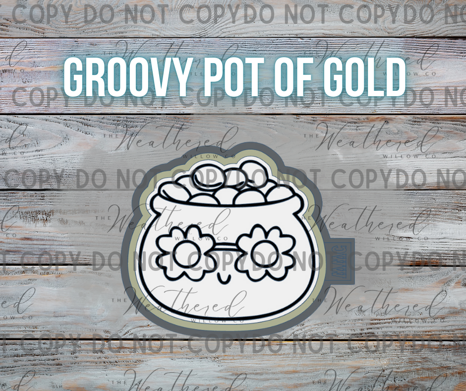 Groovy Pot O Gold - Silicone Freshie Mold