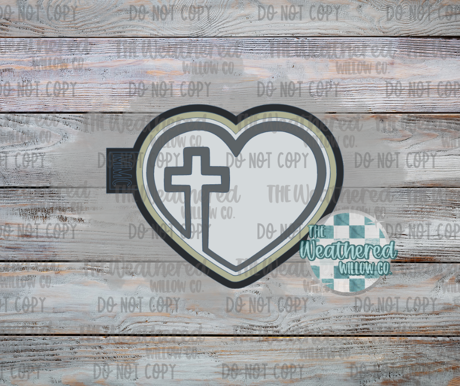 Cross Heart - Silicone Freshie Mold