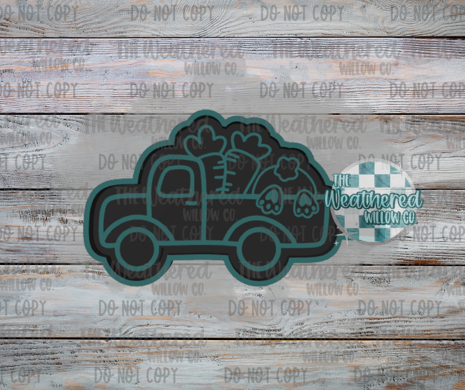 Bunny Truck - Silicone Freshie Mold