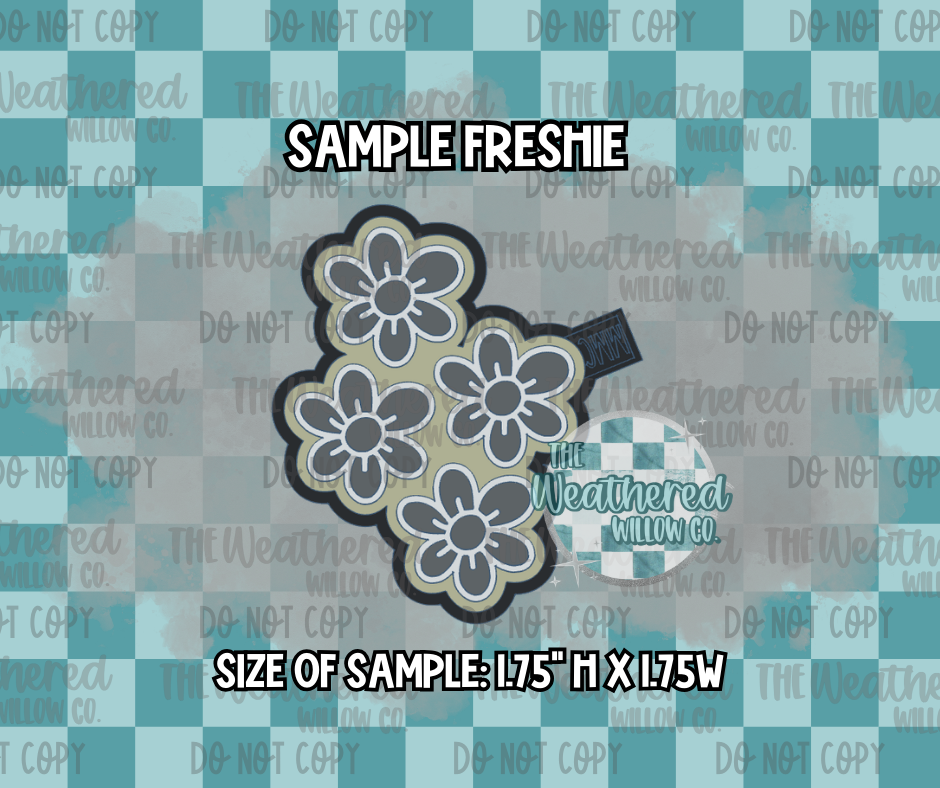 Sample doodle daisy- 4pc - Sample/Wax Tart Tray Silicone Mold