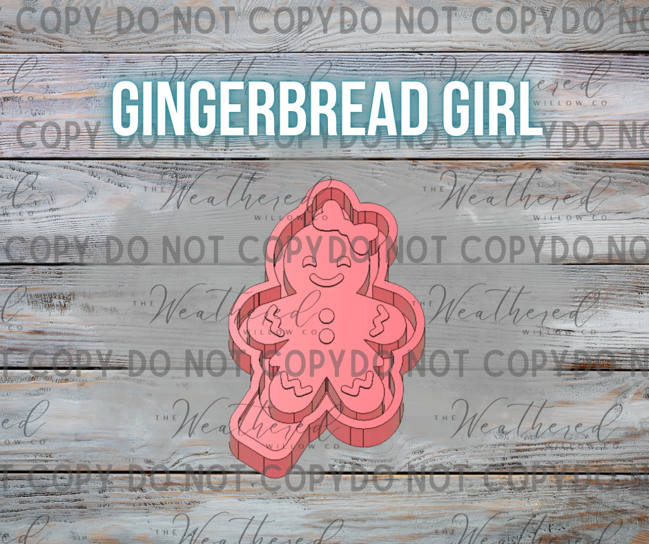 Gingerbread Girl - Silicone Freshie Mold