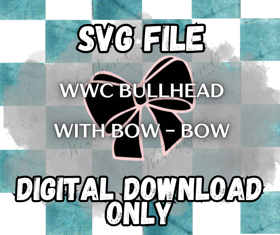 WWC Bullhead with bow - bow SVG ** DIGITAL DOWNLOAD**