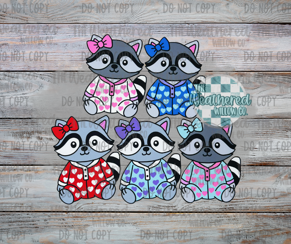 Heart PJ Raccoon - Premium Cardstock Grab Bag