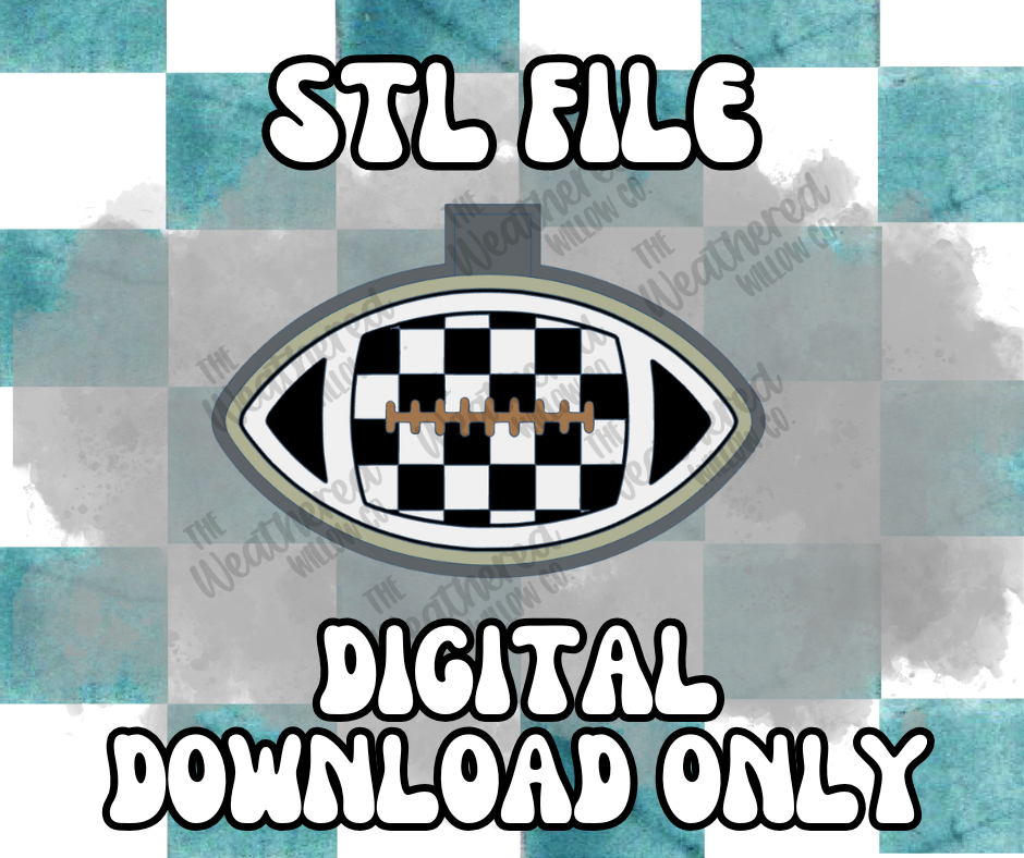 Checkered Football - STL FILE