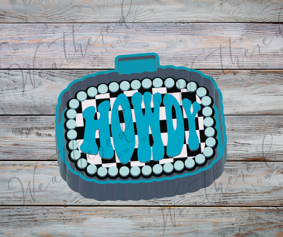 Checkered Howdy - Silicone Freshie Mold
