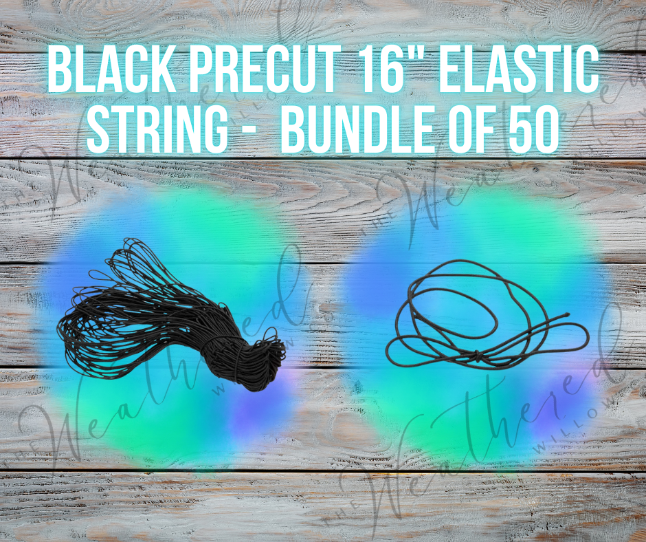 Elastic String Pre-cut 16" - Bundle of 50