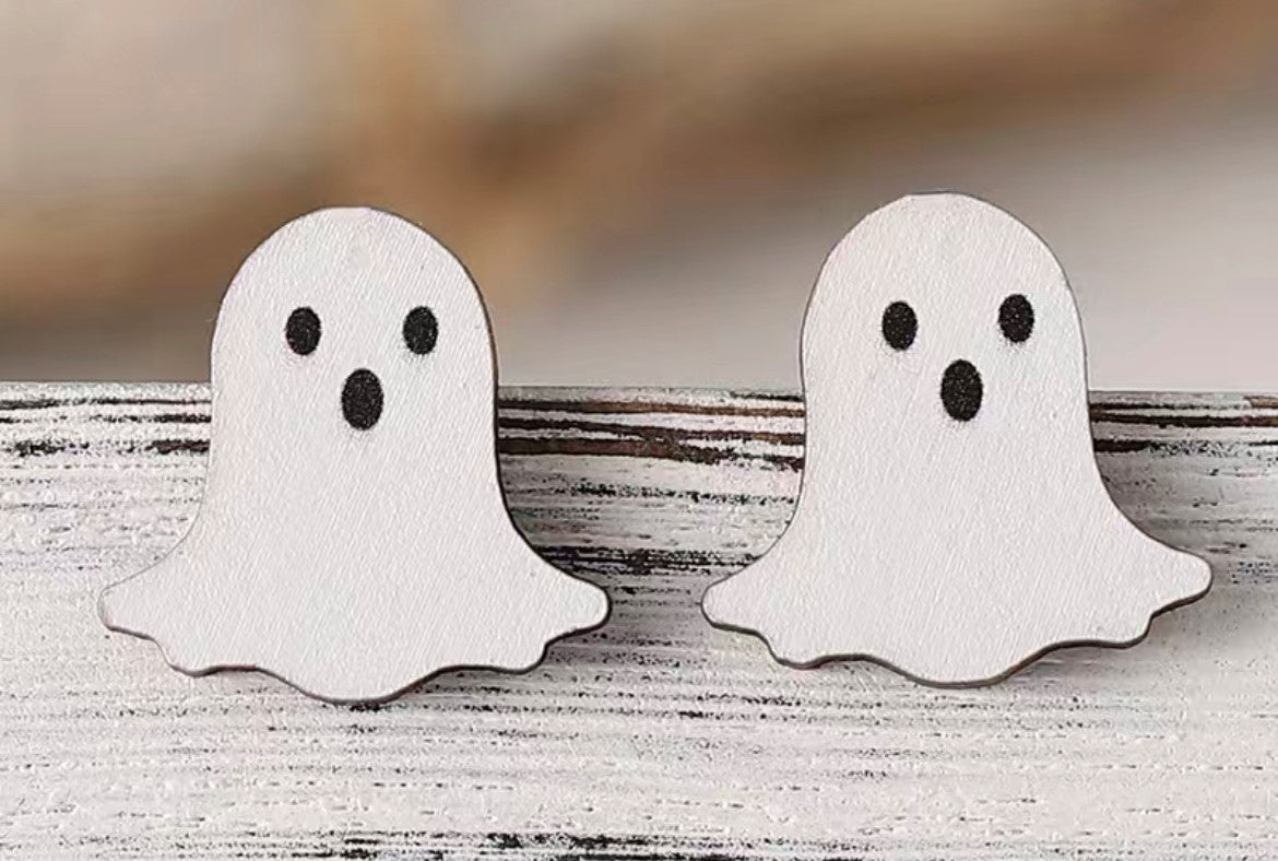 Ghost Halloween Earring Studs