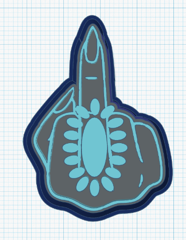 Big ring middle finger - Silicone Freshie Mold