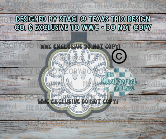 Baseball/softball flower; WWC EXCLUSIVE - Silicone Freshie Mold
