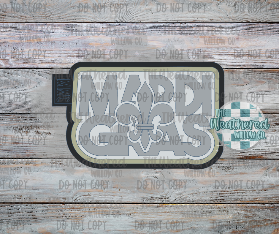 Mardi Gras Fleur-De-Lis - Silicone Freshie Mold