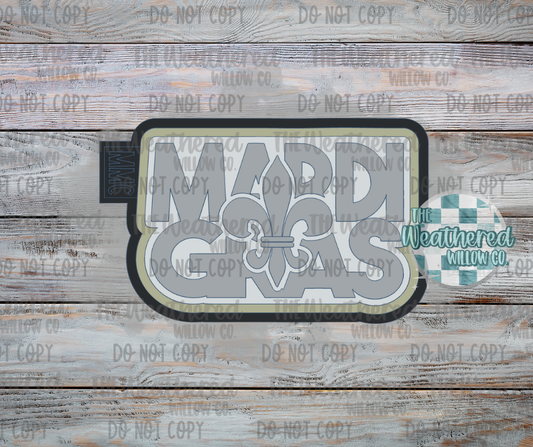 Mardi Gras Fleur-De-Lis - Silicone Freshie Mold