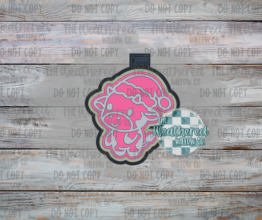 Cute Christmas Cow - Silicone Freshie Mold