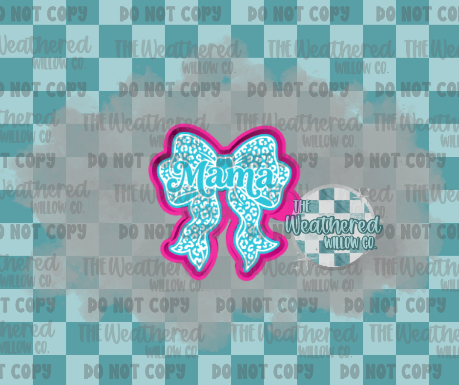 Leopard Mama bow - Silicone Freshie Mold