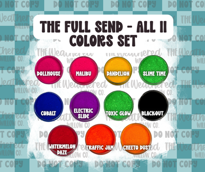 The Full Send Matte Pigment Powder 11 Color Bundle Set