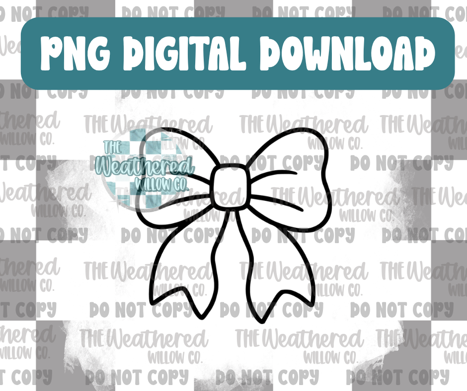 Simple bow - PNG Digital File Download