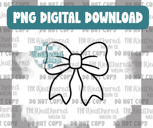 Simple bow - PNG Digital File Download
