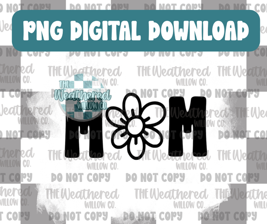 Doodle Daisy Mom - PNG Digital File Download
