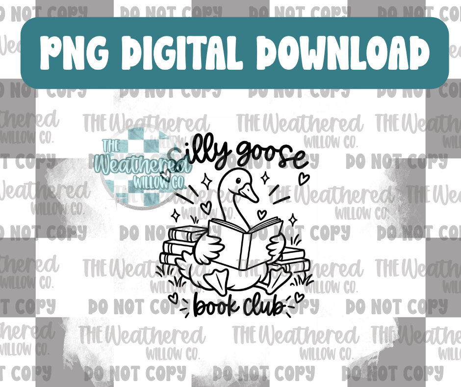 Silly Goose Book Club - PNG Digital File Download