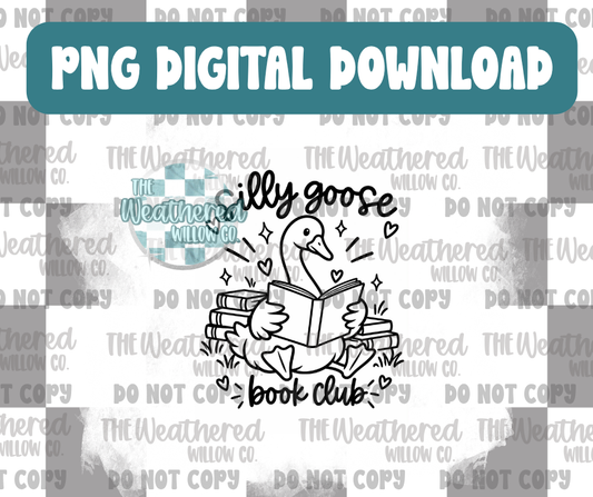Silly Goose Book Club - PNG Digital File Download
