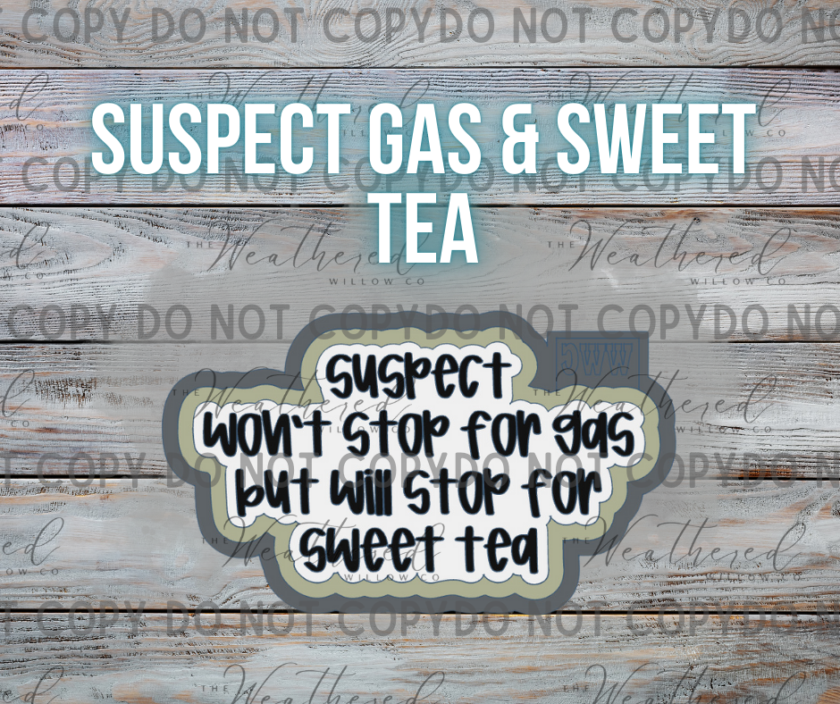 Suspect Gas & Sweet Tea - Silicone Freshie Mold