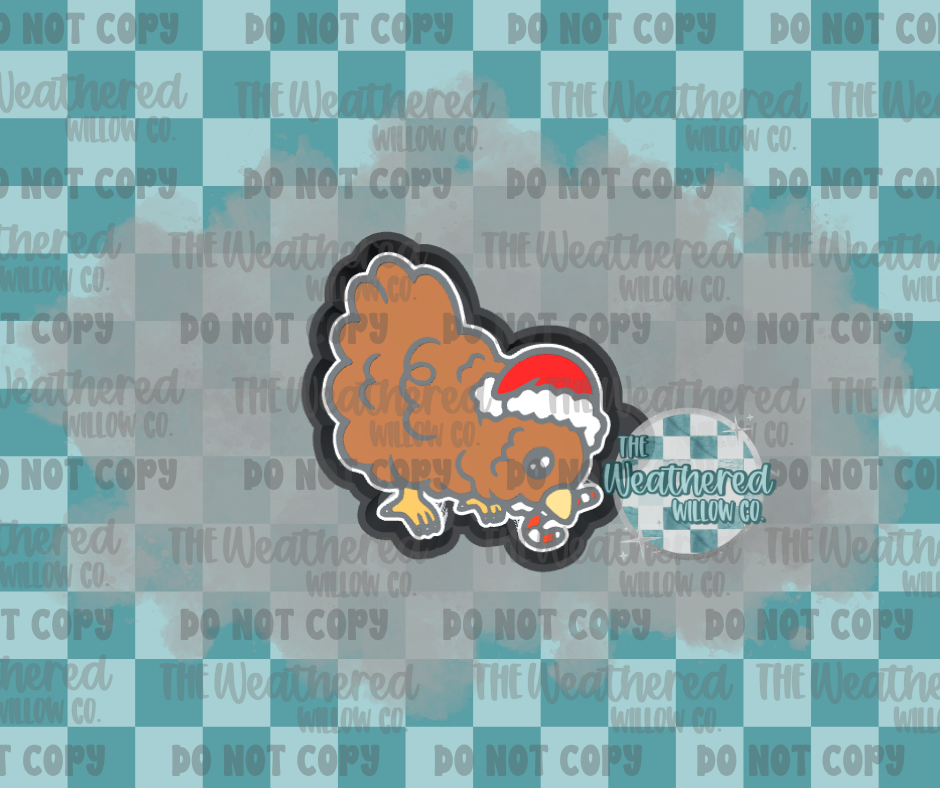 Candy Cane Christmas Chicken - Silicone Freshie Mold