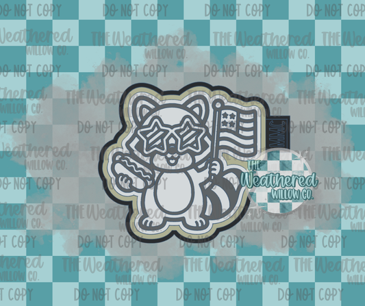 Patriotic Raccoon - Silicone Freshie Mold