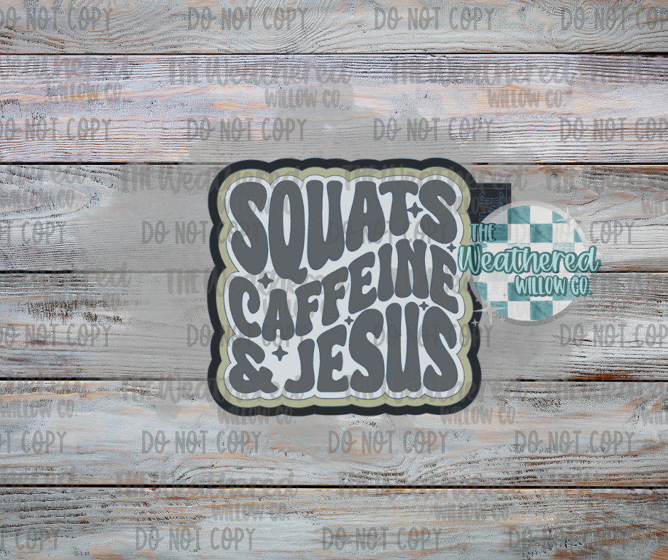 Squats, Caffeine & Jesus - Silicone Freshie Mold