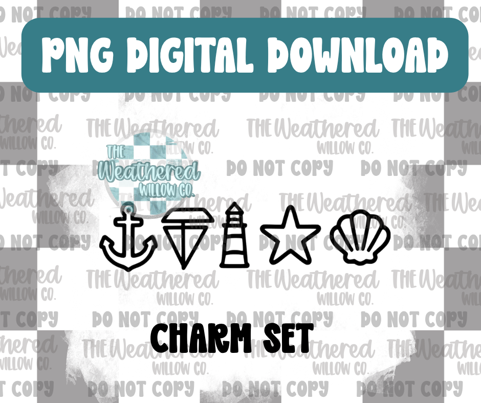 Nautical Charm Set - PNG Digital File Download