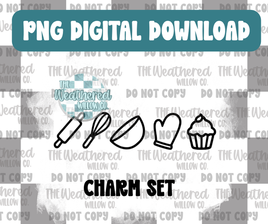 Baking Charm Set - PNG Digital File Download