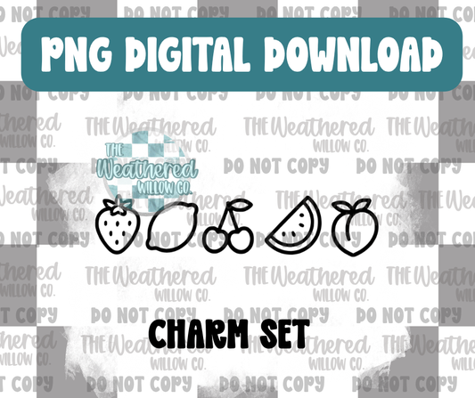 Fruit Charm Set - PNG Digital File Download