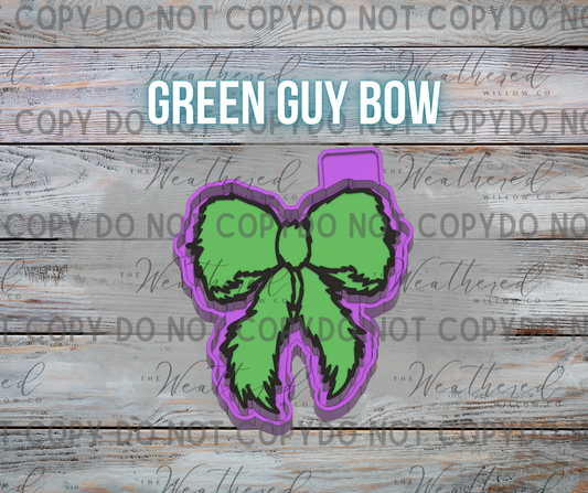 Green Guy Bow - Silicone Freshie Mold