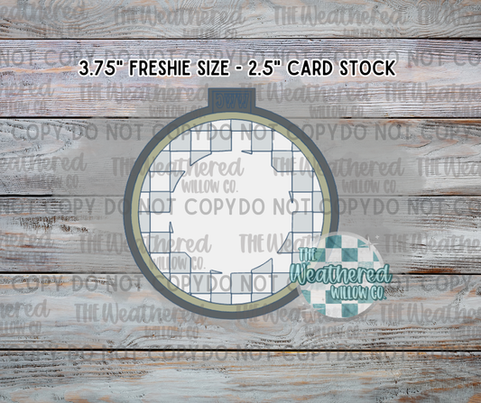 Circle Checkered Frame - Silicone Freshie Mold