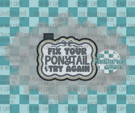 Fix your ponytail - Silicone Freshie Mold
