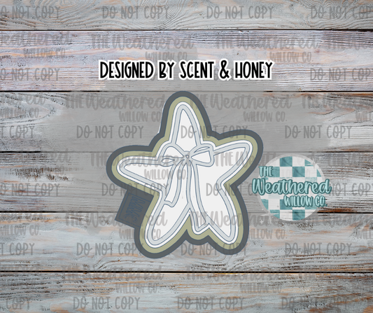 Starfish with bow - Silicone Freshie Mold