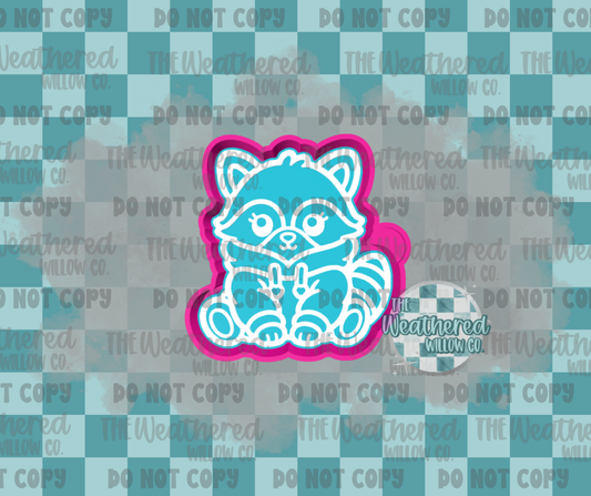 Hoodie Raccoon - Silicone Freshie Mold