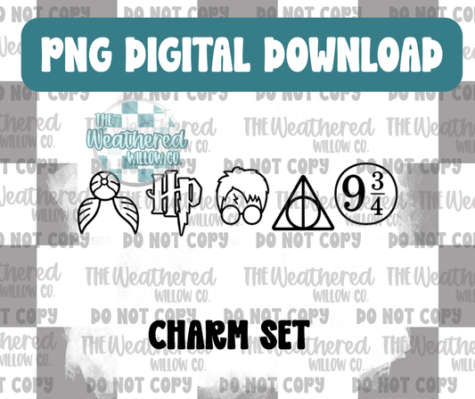 HP Charm Set - PNG Digital File Download