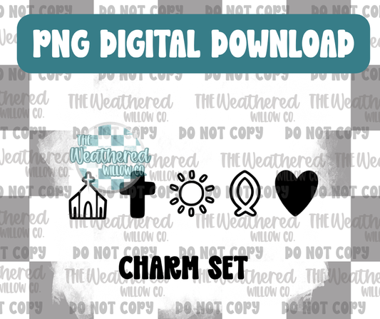 Faith Charm Set - PNG Digital File Download