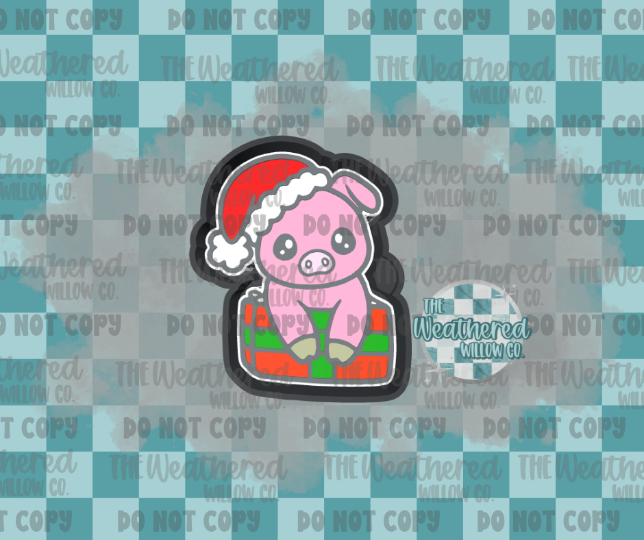 Pig in a present - Silicone Freshie Mold