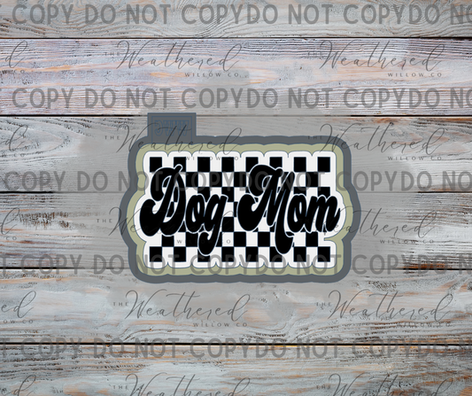 Checkered Dog Mom - Silicone Freshie Mold