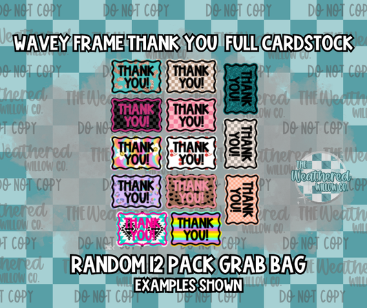 Wavey frame thank you sample - Premium Cardstock Grab Bag