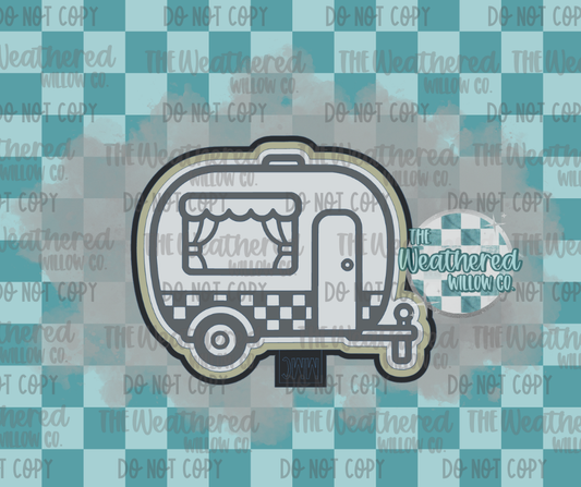 Checkered camper - Silicone Freshie Mold